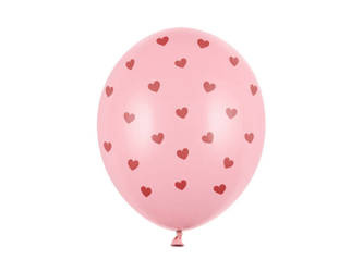 BALONY 30cm, STRONG SERCA RÓŻ 50 szt.