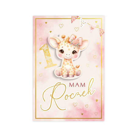 KARTKA MAM ROCZEK ŻYRAFA