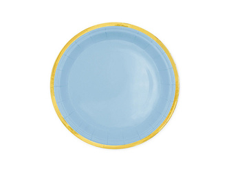 TALERZYKI PAPIEROWE NIEBIESKIE 18CM 6SZT.