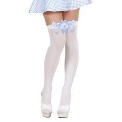 ZAKOLANÓWKI BIAŁE NIEBIESKIE KOKARDKI