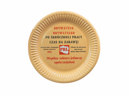 TALERZYKI PAPIEROWE PRL 18 CM 6 SZT