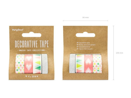 TAŚMA DEKORACYJNA MIX 4 szt.