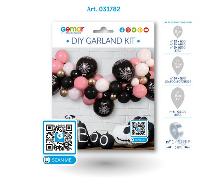 Girlanda balonowa zestaw DIY pajęczyna Halloween 65 szt. balonów