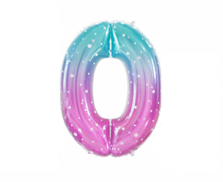 BALON FOLIOWY CYFRA 0 KOSMOS 78 CM