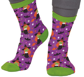SKARPETKI DZIECIĘCE HALLOWEENOWE CZAROWNICA