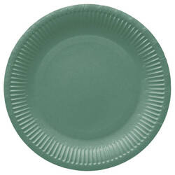 TALERZYKI PAPIEROWE CIEMNA ZIELEŃ 23 CM 8 SZT