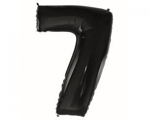 BALON FOLIOWY CYFRA 7 CZARNA 92 CM