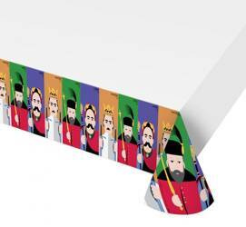 OBRUS PLASTIKOWY KRÓLOWIE I KSIĄŻĘTA POLSKI 132X182 CM