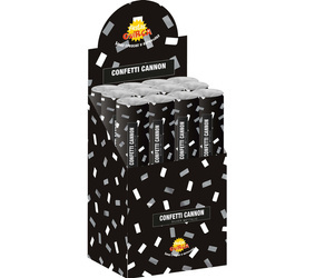 TUBA KONFETTI SREBRNE KÓŁKA 50 CM