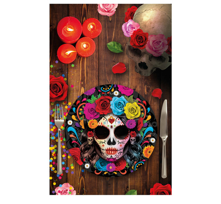 ZESTAW LOS MUERTOS: TALERZYKI+KUBECZKI+SERWETKI 