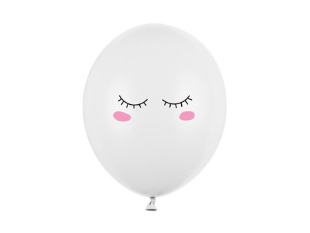 BALONY STRONG 30CM BIAŁE BUŹKA 6 SZT