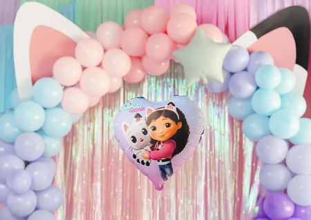 BALON FOLIOWY SERCE KOCI DOMEK GABI 45 CM