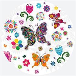 TALERZYKI PAPIEROWE LUDOWE WZORY 23 CM