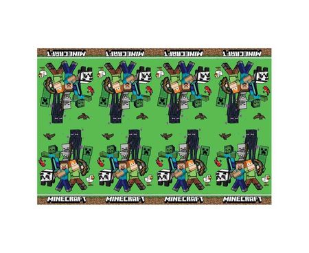 OBRUS PLASTIKOWY MINECRAFT 120X180 CM