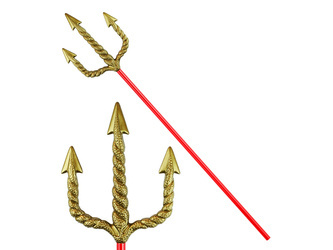 SKŁADANE WIDŁY ZŁOTE Z CZERWONYM KIJEM 137 CM