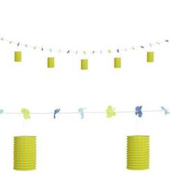 GIRLANDA Z LAMPIONAMI ŻÓŁTA 3m