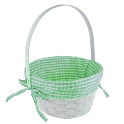 KOSZYCZEK Z SERWETKĄ 19 X 25 CM ZIELONY WIELKANOC