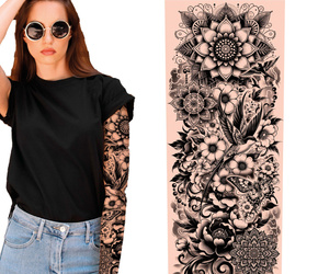 RĘKAWY TATUAŻ KWIATY