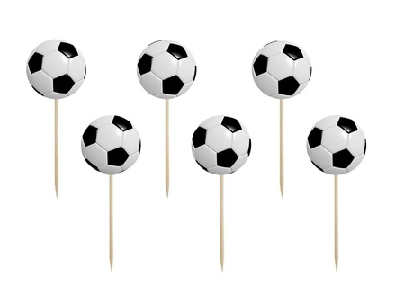 PIKERY PIŁKA NOŻNA 6 SZT 7 CM