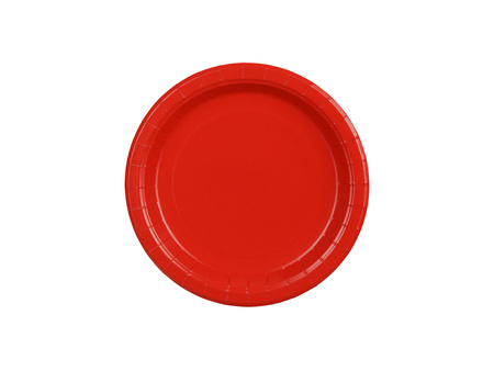 ZESTAW CZERWONY ŚNIEZYNKI: CZERWONE TALERZYKI + CZERWONE KUBECZKI + SERWETKI ŚNIEŻYNKI