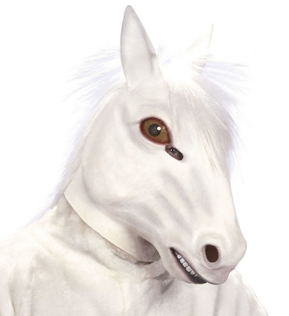 MASKA GUMOWA BIAŁY KOŃ