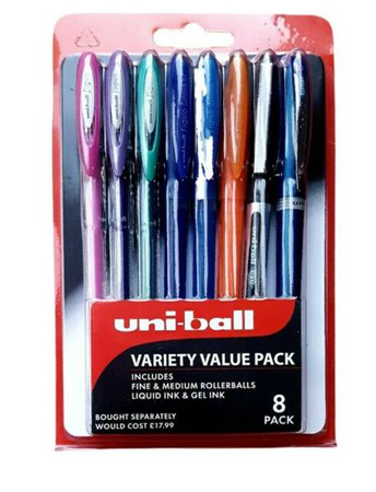 DŁUGOPISY UNI-BALL 8 SZT.