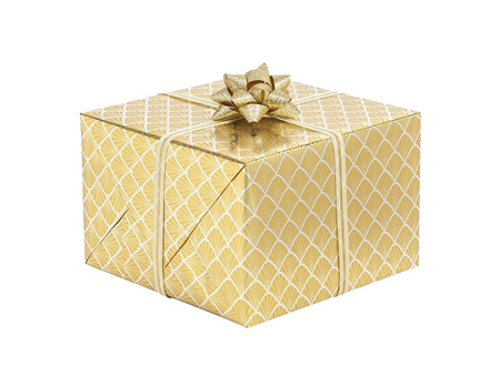 PAPIER PREZENTOWY ZŁOTY ROMBY 200x70cm