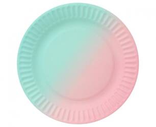 TALERZYKI PAPIEROWE OMBRE 6 SZT 18 CM