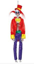 WISZĄCY SZKIELET KLAUN 40 CM