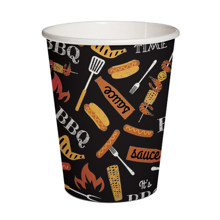 KUBECZKI PAPIEROWE BBQ PARTY 0,25L 8 SZT.