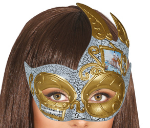 MASKA WENECKA ZŁOTE ELEMENTY