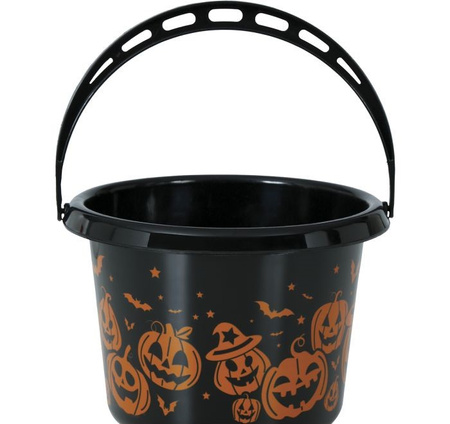 WIADERKO NA SŁODYCZE CZARNE DYNIE 18X14 CM