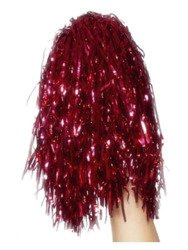 POMPON  Z LAMETY CZERWONY