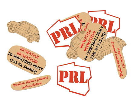 DEKORACJA PAPIEROWA PRL 12 SZT