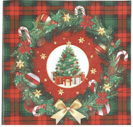 SERWETKI PAPIEROWE MERRY CHRISTMAS CHOINKA 33 CM 20 SZT.