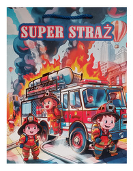 TORBA PAPIEROWA MALI STRAŻACY STRAŻ 26 X 32 X 10 CM