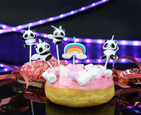 ŚWIECZKI PIKERY PANDA 5 SZT