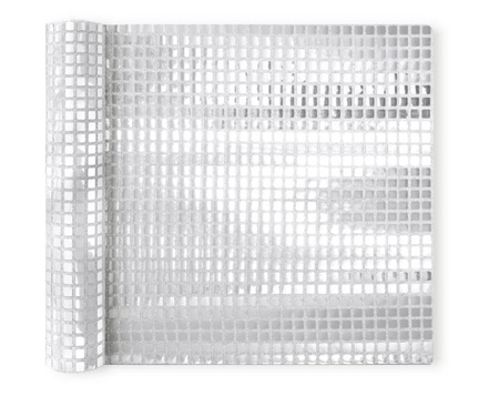 BIEŻNIK CEKINY SREBRNY 275 X 28 CM