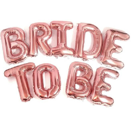 BALONY BRIDE TO BE RÓŻOWE ZŁOTO