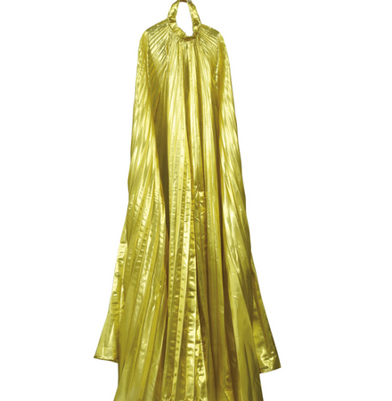 ZŁOTA PLISOWANA PELERYNA 285X135 CM