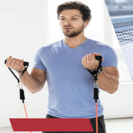 ZESTAW 5 GUM OPOROWYCH DO ĆWICZEŃ Z UCHWYTAMI