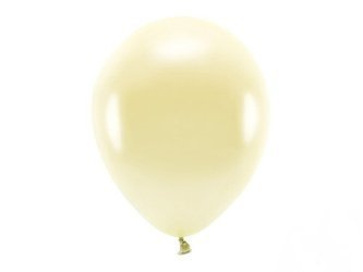 BALONY ECO 30 cm METAL SŁOMKOWY 10 szt