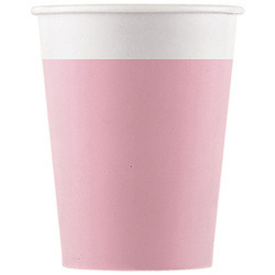KUBECZKI PAPIEROWE RÓŻOWE 200 ML 8 SZT.