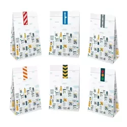 TOREBKI NA CUKIERKI AUTA 6 SZT.