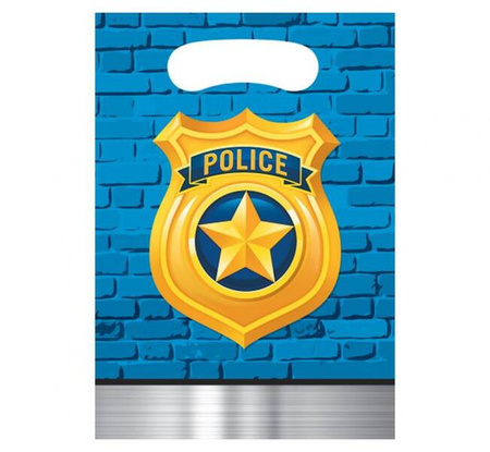 Torebki, POLICE PARTY, 8 szt., 22.2 x 16.5cm