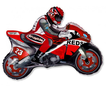 Balon foliowy 24 cali Motor czerwony 66 x 84 cm motocykl urodziny