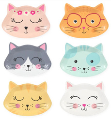 TALERZYKI PAPIEROWE KOTKI 6 SZT