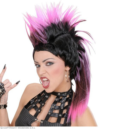 PERUKA IROKEZ PUNK NIEBIESKI