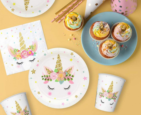 KUBECZKI PAPIEROWE JEDNOROŻEC 266 ML 6 SZT