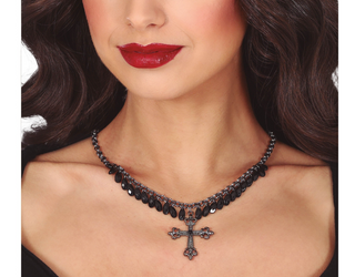 NASZYJNIK Z KRZYŻEM GOTYCKI HALLOWEEN